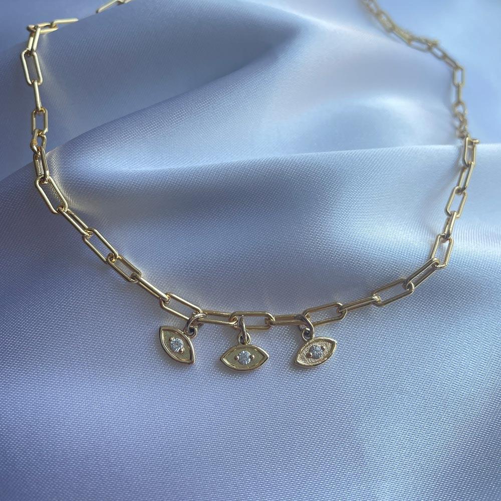 Evil Eye Charm Necklace - Image 3